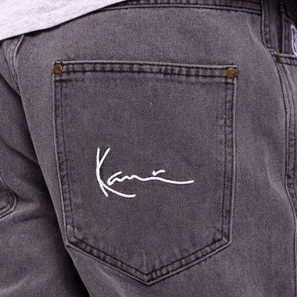 Džíny Karl Kani Small Signature Tapered Five Pocket Denim Light grey