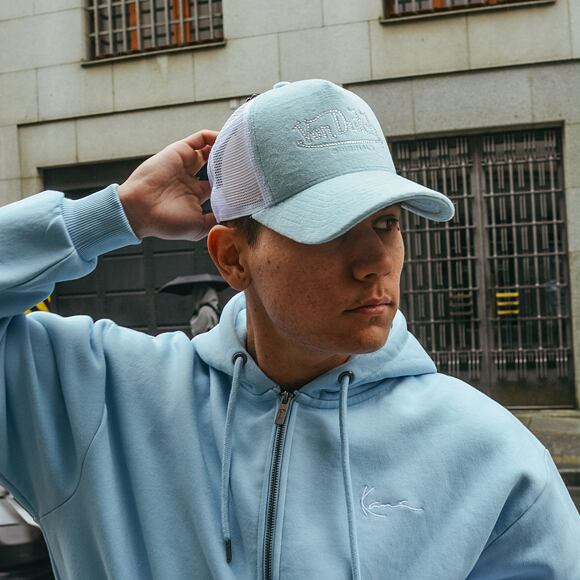 Kšiltovka Von Dutch Miami Trucker Velvet LIGHT BLUE/WHITE