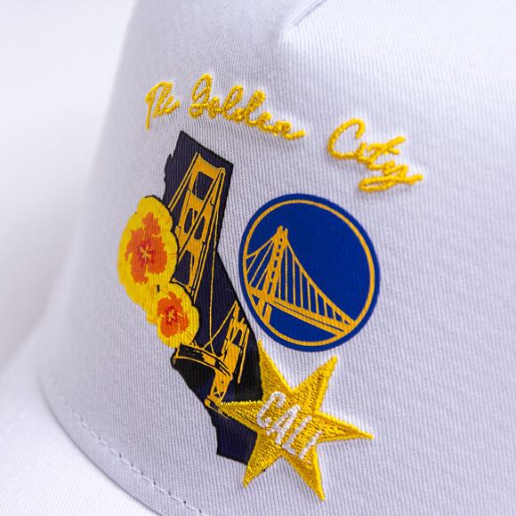 Kšiltovka New Era 9FORTY A-Frame Trucker NBA Golden State Warriors - White