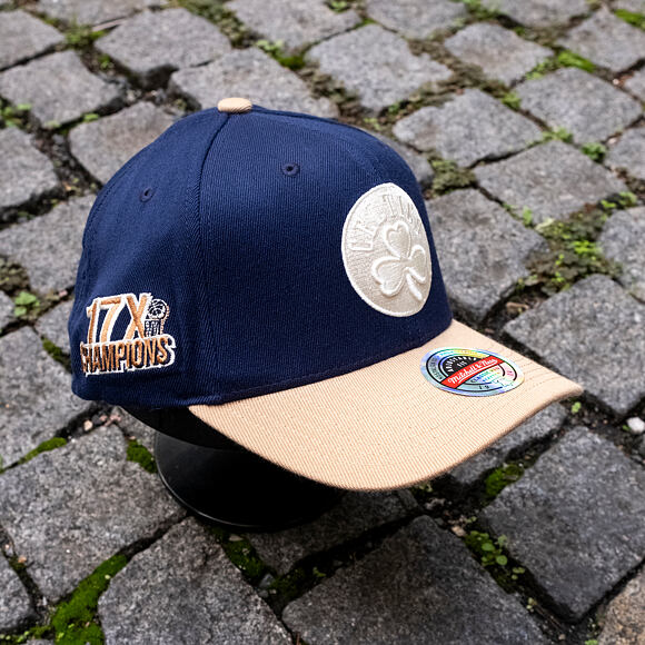 Kšiltovka Mitchell & Ness - Sand Storm Classic Red - Boston Celtics - Navy/Sand