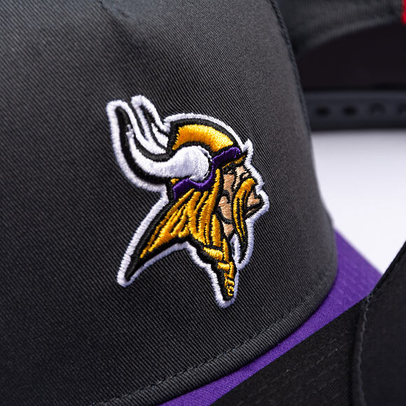 Kšiltovka New Era - NFL Charcoal Drop 9FORTY A-Frame - Minnesota Vikings - Steel Clouds / Purple