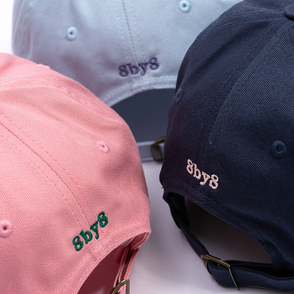 Kšiltovka 8by8 - Dadcap - "shhh! I'm introverting" - Baby Pink/Green