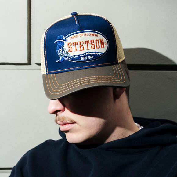 Kšiltovka Stetson - Trucker Cap - Cowboy Coffee - 52