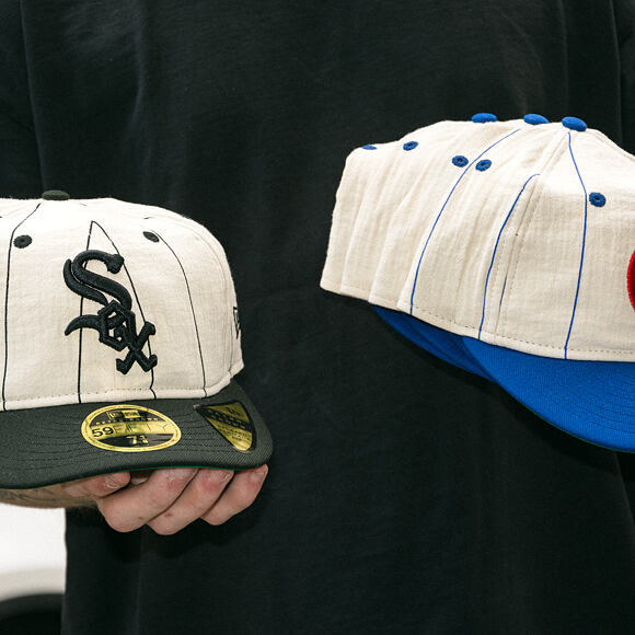 Kšiltovka New Era - MLB Retro Linen Pinstripe 59FIFTY Retro Crown - Chicago White Sox - Team Color