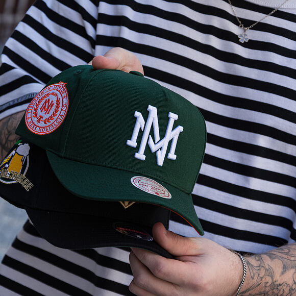 Kšiltovka Mitchell & Ness  - Branded Emerald Slam Pro Pinch Snapback - Green/Orange