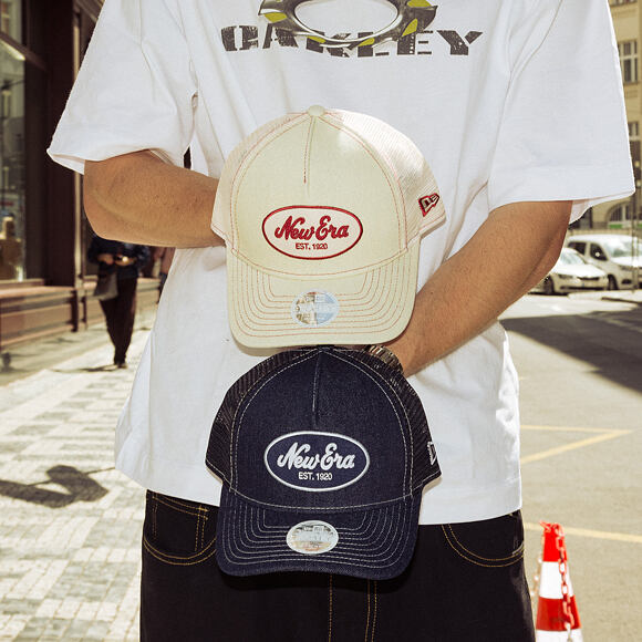 Dámská Kšiltovka New Era - Branded Denim Oval Logo 9FORTY M-CROWN A-Frame Trucker - Navy