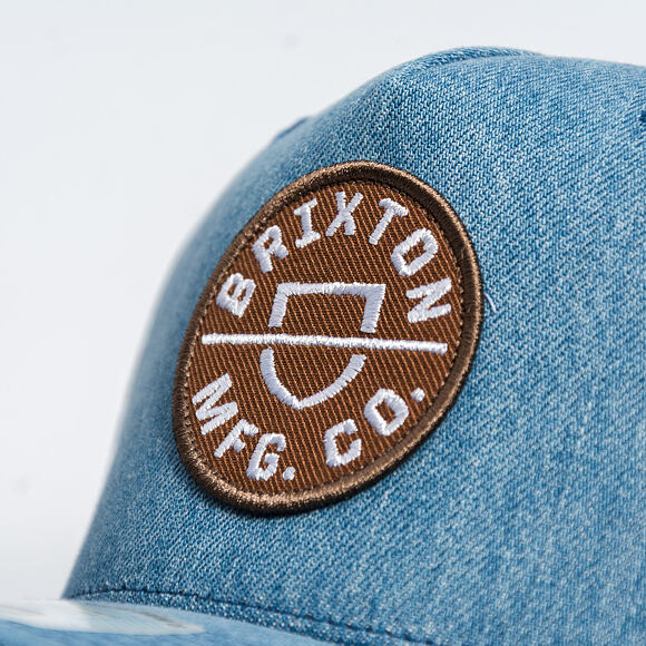 Kšiltovka Brixton - Crest C Mp Snapback - Medium Rinse Denim