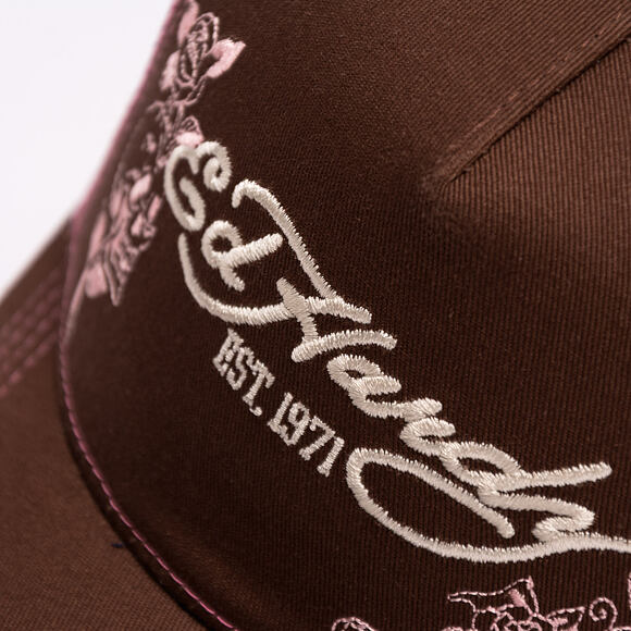 Kšiltovka Ed Hardy - Skull And Roses 5 Panel Trucker Cap