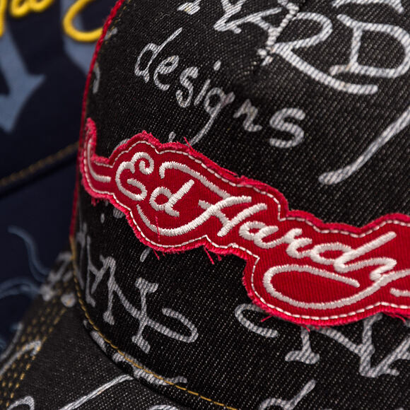 Kšiltovka Ed Hardy - Don Denim 5 Panel Trucker Cap