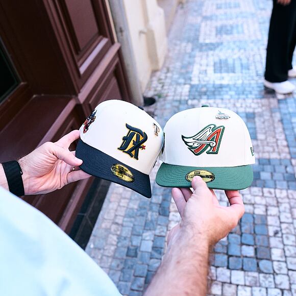 Kšiltovka New Era - MLB Cooperstown Pin 59FIFTY - Anaheim Angels - Cilantro Green / Cream