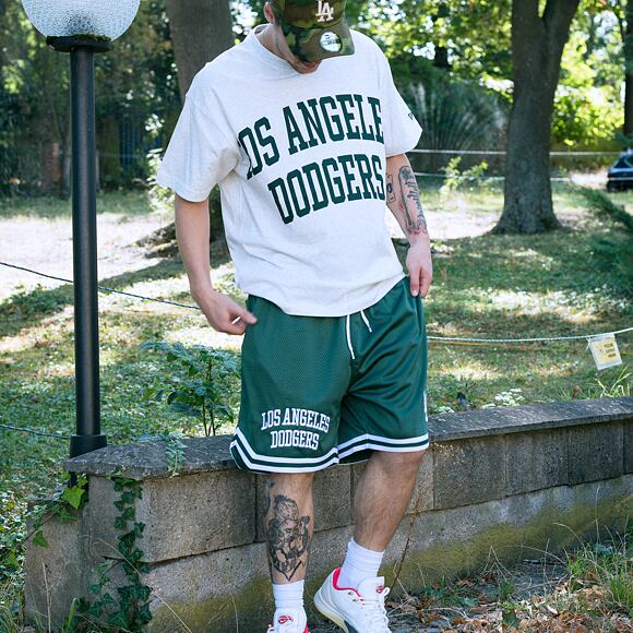 Kraťasy New Era - MLB Comfort Shorts - LA Dodgers - Green