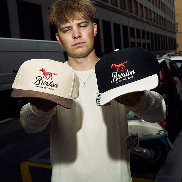 Kšiltovka Brixton - Leisure Snapback - Black/White Cap