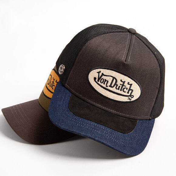 Kšiltovka Von Dutch - Trucker - Denim Visor Patch Premium - Black / Navy