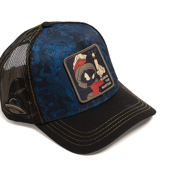 Kšiltovka Capslab - Looney Tunes Trucker - Marvin the Martian Print - Navy / Black