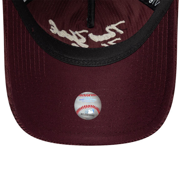 Kšiltovka New Era - MLB Cord Script 9TWENTY A-Frame - NY Yankees - Maroon