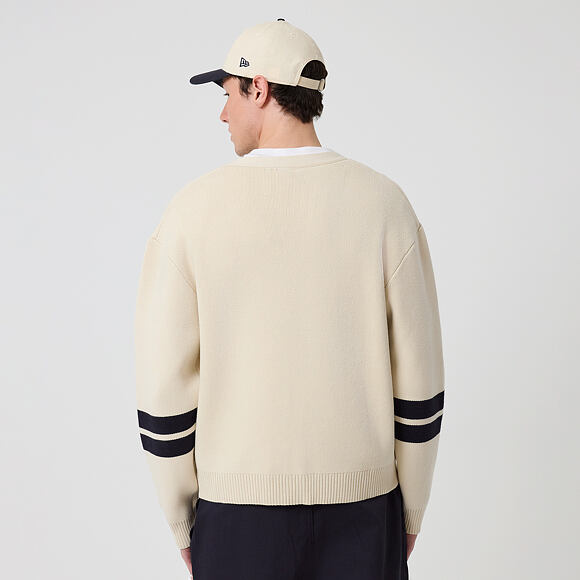 Svetr New Era - MLB Knit Cardigan - NY Yankees - Cream