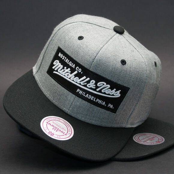 Kšiltovka Mitchell & Ness 2 Tone Label Grey/Black Snapback