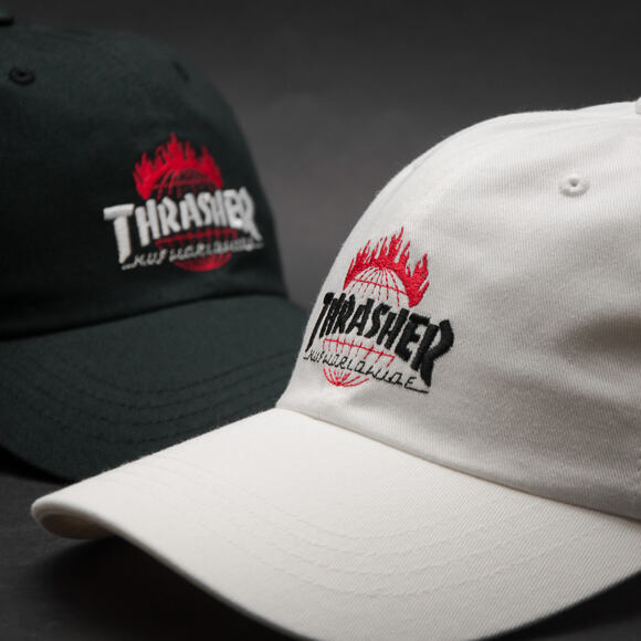 Kšiltovka HUF Thrasher Curve Visor Black Strapback