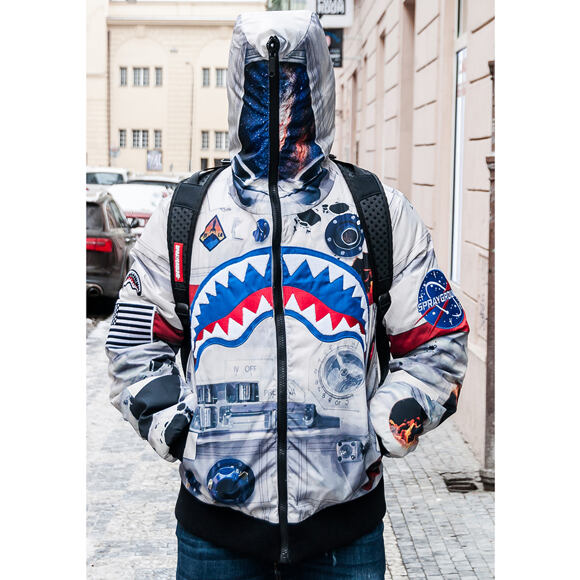 Oboustranná zimní péřová bunda Sprayground Astronaut Patches Reversible Multicolor