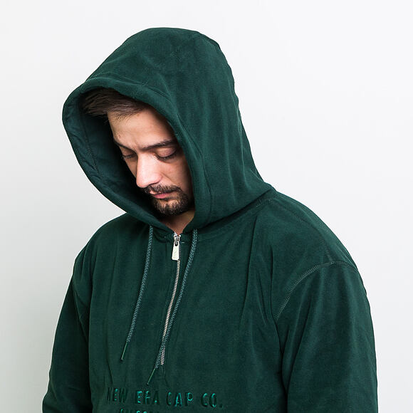 Mikina New Era Branded Cap Co. Half Zip Hoody Dark Green