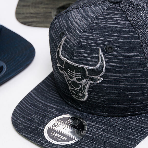 Kšiltovka New Era 9FIFTY Chicago Bulls Original Fit Engineered Black/Grey Heather Snapback