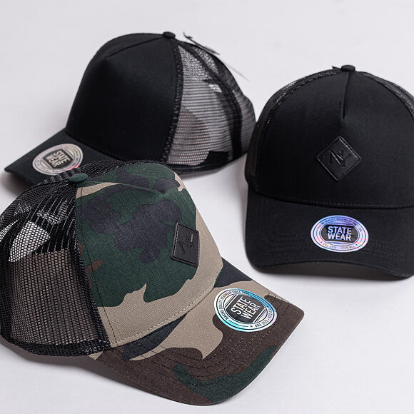 Kšiltovka STATEWEAR Fortham Trucker Cap Camo Snapback