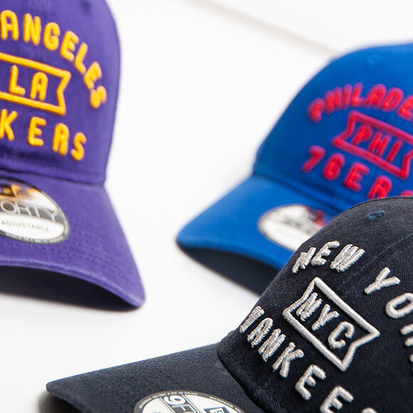 Kšiltovka New Era 9FORTY Vintage Team Front Philadelphia 76ers Team Color Strapback