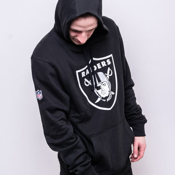 Mikina s kapucí New Era Essential NFL Team Logo Pull-Over Hood Oakland Raiders Black