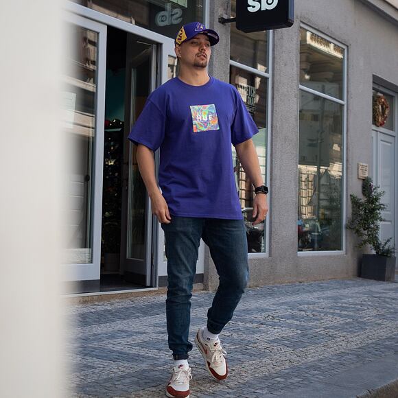 Triko HUF Acid House Box Logo Grape