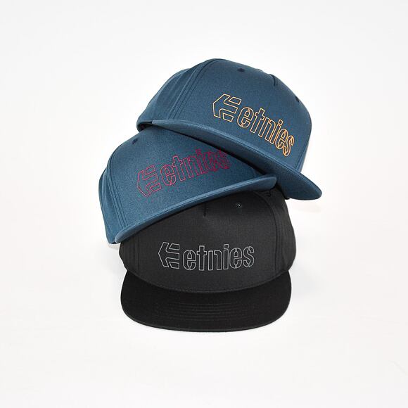 Kšiltovka ETNIES Corporate 5 Snapback Hat 470 NAVY/GOLD