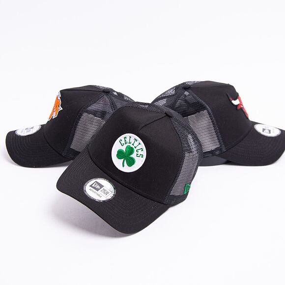 Kšiltovka New Era 9FORTY A-FRAME Trucker NBA Dark Base Team Boston Celtics Black