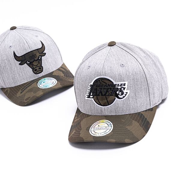 Kšiltovka Mitchell & Ness INTL851 Los Angeles Lakers Heather Camo 110 Snapback