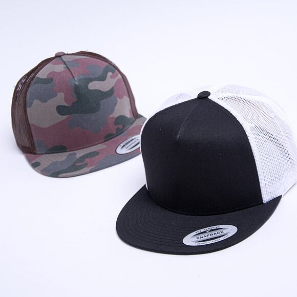 Kšiltovka Yupoong Classic Trucker Wood Camo 6006TC
