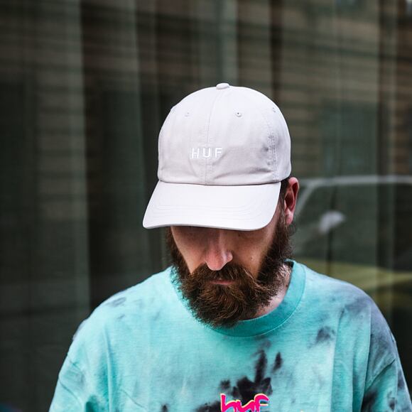Kšiltovka HUF Essentials OG Logo CV 6 Panel Stone