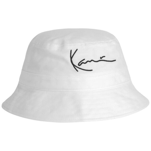 Klobouk Karl Kani Signature Bucket Hat white