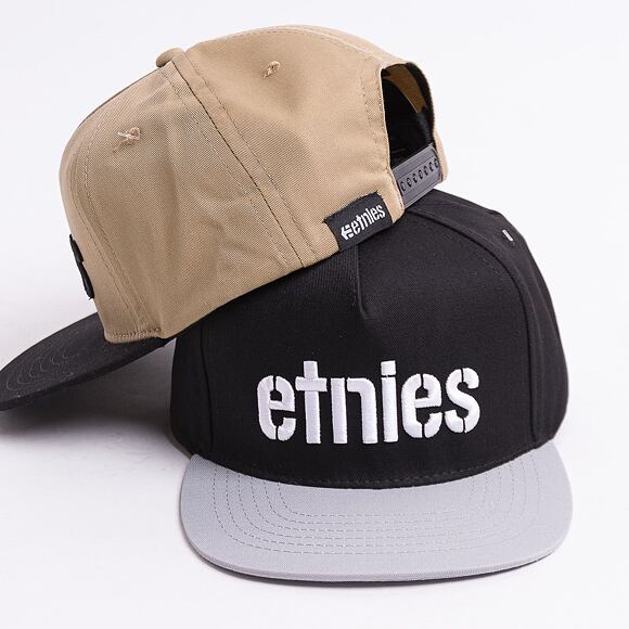 Kšiltovka ETNIES Corp Snapback Black/Grey