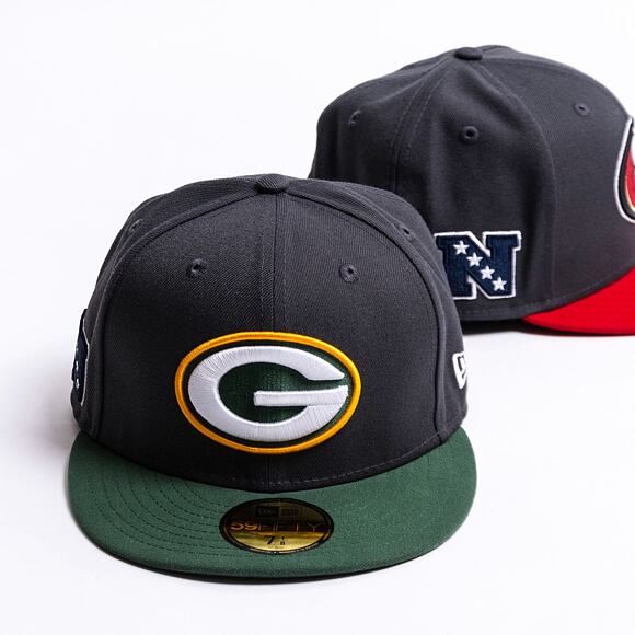 Kšiltovka New Era 59FIFTY NFL Official Team Colors Green Bay Packers Grey