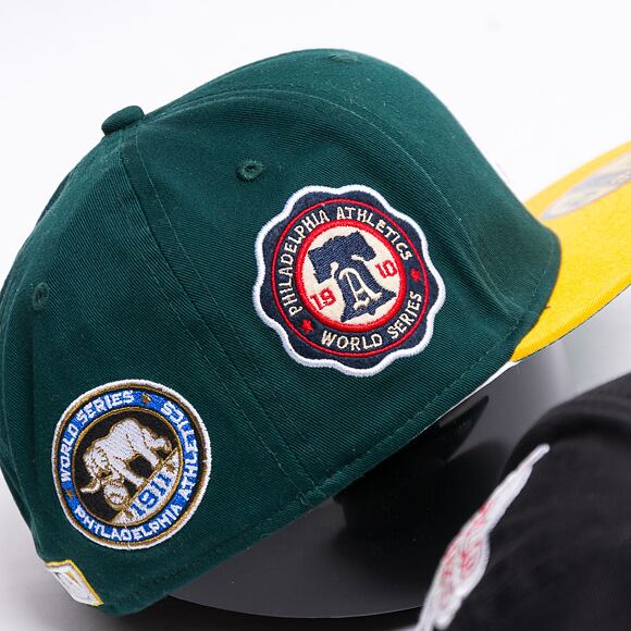 Kšiltovka New Era 59FIFTY Cooperstown Multi WS Patch Oakland Athletics Fitted Dark Green