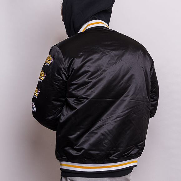 Bunda Mitchell & Ness Champ City Satin Jacket Los Angeles Lakers Black