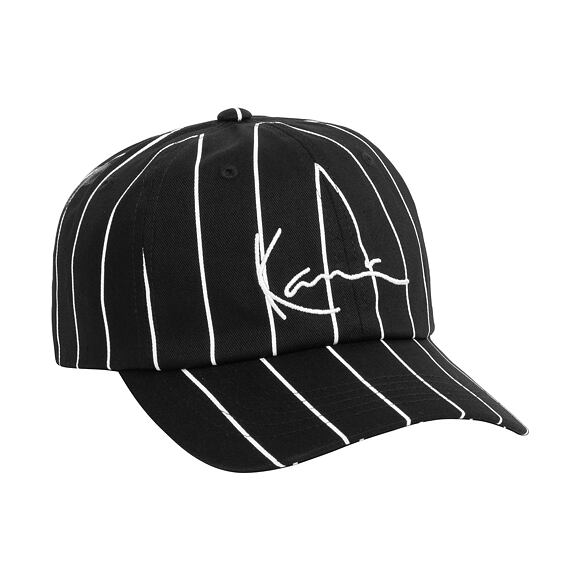 Kšiltovka Karl Kani Signature Pinstripe Cap black/white