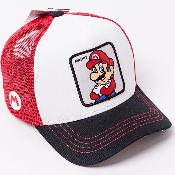 Kšiltovka Capslab Trucker - Super Mario CL/SMB/1/MAR White / Red