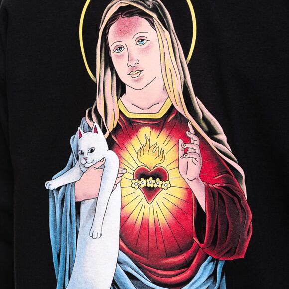Triko s Dlouhým Rukávem Rip N Dip Mother Mary Long Sleeve (Black)