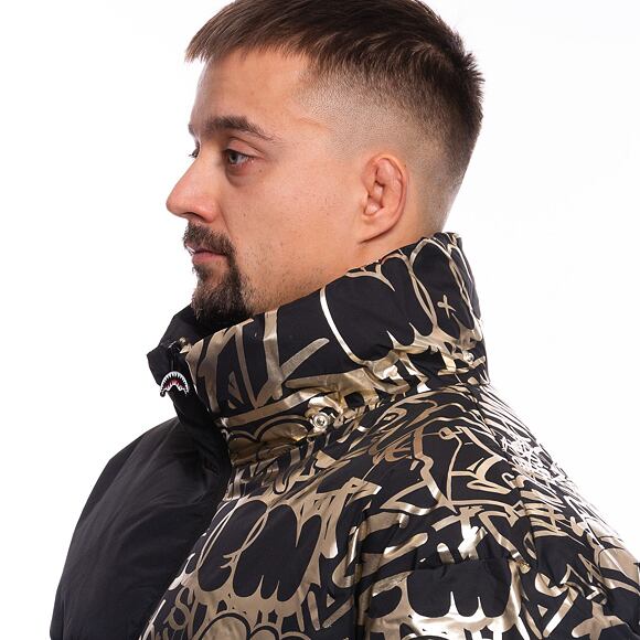 Zimní Bunda Sprayground Gold Graffiti Down Jacket (péřovka) Black / Gold