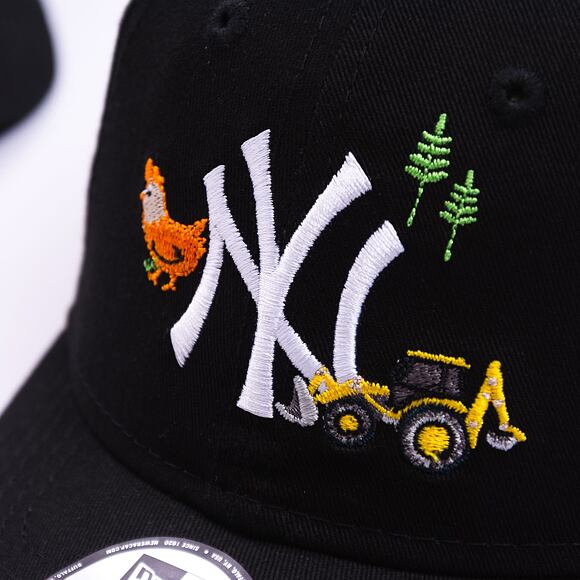 Dětská kšiltovka New Era 9FORTY Kids MLB Icon New York Yankees Black / White