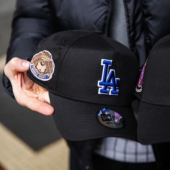 Kšiltovka New Era - MLB World Series Patch 9FORTY A-Frame - LA Dodgers - Black / Light Royal