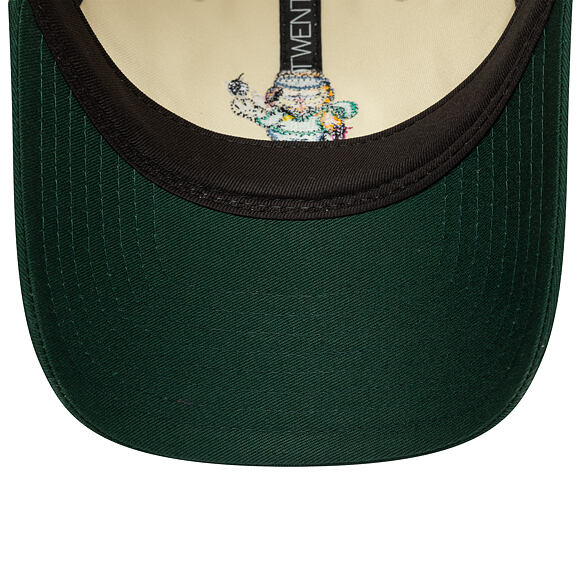 Kšiltovka New Era - Garfield at Golf Course 9TWENTY - Cream / Dark Green