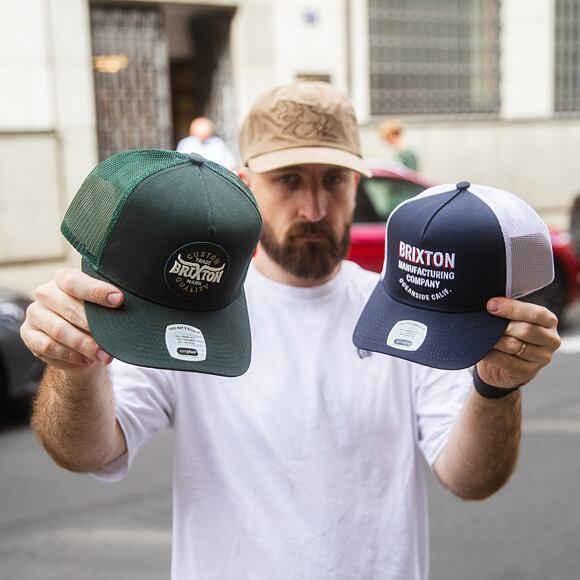 Kšiltovka Brixton - Gibson C Np Mp Trucker Hat - Deep Forest/Deep Forest