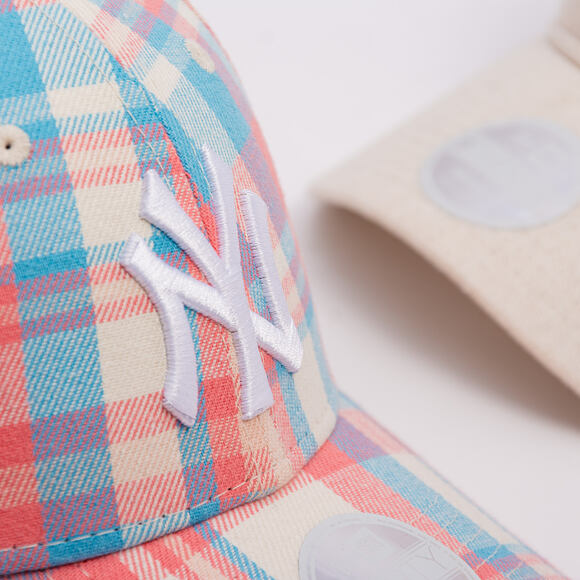 Dámská Kšiltovka New Era - MLB Check 9FORTY - NY Yankees - Pink Lift / White
