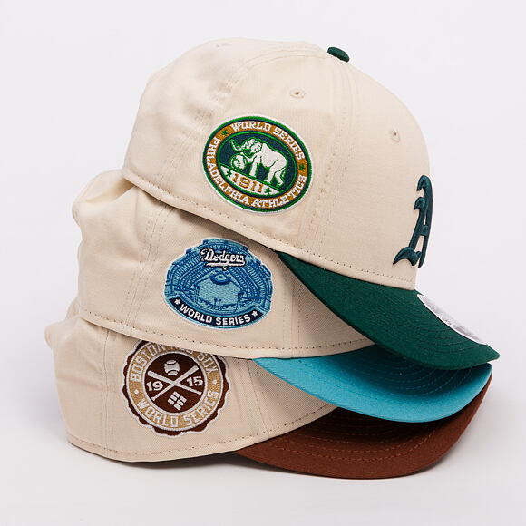 Kšiltovka New Era - MLB WS Patch Retro 9FORTY M-CROWN - Boston Red Sox - Cream / Auburn