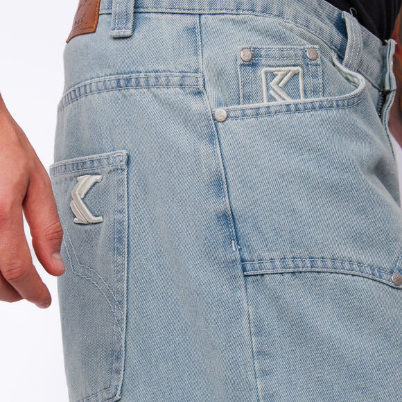 Džíny Karl Kani - Og K Washed Western Relaxed Baggy Jeans - Blue
